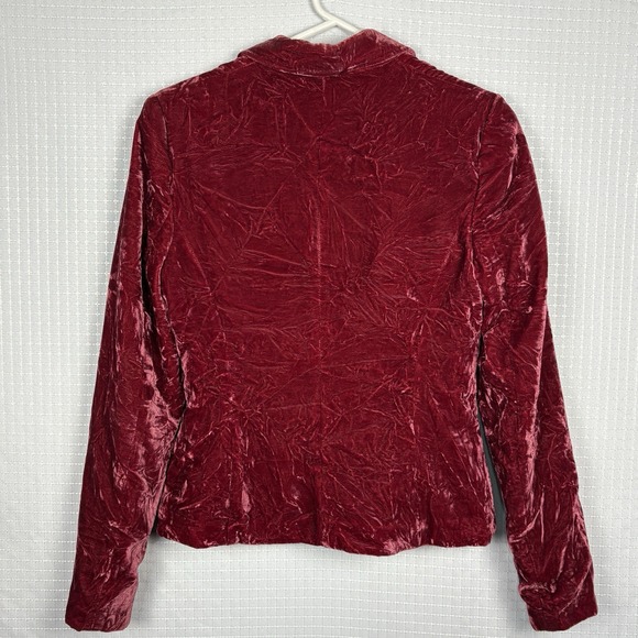 Apt 9 Crushed Velvet Blazer Womens Size 4 Dark Romantic Whimsigoth Steampunk - Picture 2 of 8